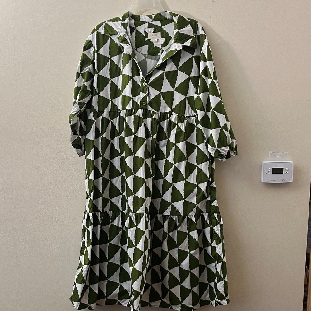 Maeve Bettina Tiered Midi Shirt Dress - Picture 2 of 9